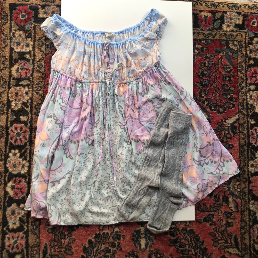 NEW Free People Pastel Bali Mariposa Slip Dress S - Picture 7 of 8